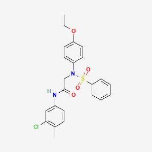 N~1~-(3-chloro-4-methylphenyl)-N~2~-(4-ethoxyphenyl)-N~2~-(phenylsulfonyl)glycinamide