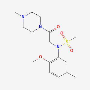 N-(2-methoxy-5-methylphenyl)-N-[2-(4-methyl-1-piperazinyl)-2-oxoethyl]methanesulfonamide