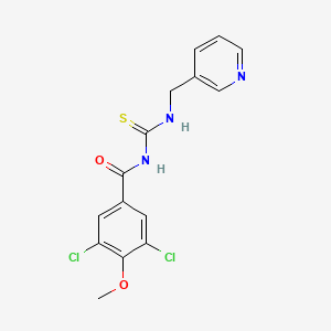 molecular formula C15H13Cl2N3O2S B3674090 3,5-dichloro-4-methoxy-N-{[(3-pyridinylmethyl)amino]carbonothioyl}benzamide 