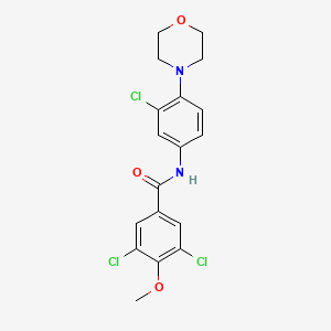 3,5-dichloro-N-[3-chloro-4-(morpholin-4-yl)phenyl]-4-methoxybenzamide