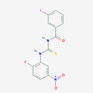 N-{[(2-fluoro-5-nitrophenyl)amino]carbonothioyl}-3-iodobenzamide