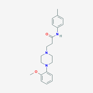 molecular formula C21H27N3O2 B367412 3-[4-(2-Methoxy-phenyl)-piperazin-1-yl]-N-p-tolyl-propionamide CAS No. 56767-36-3