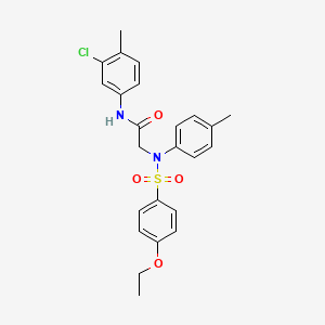 N~1~-(3-chloro-4-methylphenyl)-N~2~-[(4-ethoxyphenyl)sulfonyl]-N~2~-(4-methylphenyl)glycinamide