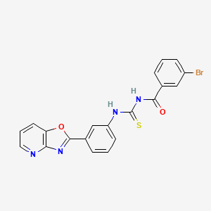 3-bromo-N-{[3-([1,3]oxazolo[4,5-b]pyridin-2-yl)phenyl]carbamothioyl}benzamide