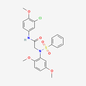 N~1~-(3-chloro-4-methoxyphenyl)-N~2~-(2,5-dimethoxyphenyl)-N~2~-(phenylsulfonyl)glycinamide