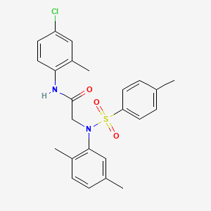 N~1~-(4-chloro-2-methylphenyl)-N~2~-(2,5-dimethylphenyl)-N~2~-[(4-methylphenyl)sulfonyl]glycinamide