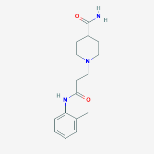 B367424 1-[3-Oxo-3-(2-toluidino)propyl]-4-piperidinecarboxamide CAS No. 429623-42-7