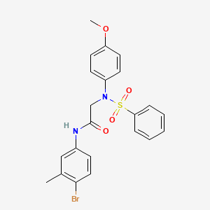 N~1~-(4-bromo-3-methylphenyl)-N~2~-(4-methoxyphenyl)-N~2~-(phenylsulfonyl)glycinamide