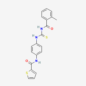 N-[4-({[(2-methylphenyl)carbonyl]carbamothioyl}amino)phenyl]thiophene-2-carboxamide