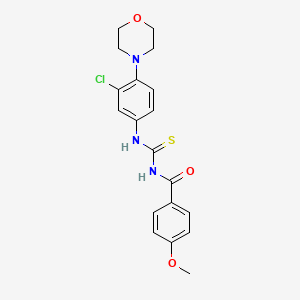 N-{[3-chloro-4-(morpholin-4-yl)phenyl]carbamothioyl}-4-methoxybenzamide