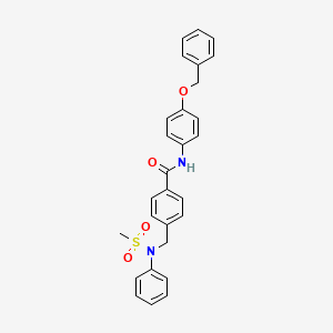 molecular formula C28H26N2O4S B3674267 N-[4-(benzyloxy)phenyl]-4-{[(methylsulfonyl)(phenyl)amino]methyl}benzamide 