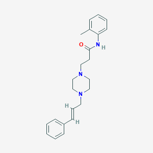molecular formula C23H29N3O B367429 N-(2-methylphenyl)-3-{4-[(2E)-3-phenylprop-2-en-1-yl]piperazin-1-yl}propanamide CAS No. 1164496-89-2