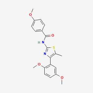 N-[4-(2,5-dimethoxyphenyl)-5-methyl-1,3-thiazol-2-yl]-4-methoxybenzamide