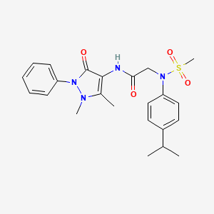 N~1~-(1,5-dimethyl-3-oxo-2-phenyl-2,3-dihydro-1H-pyrazol-4-yl)-N~2~-(4-isopropylphenyl)-N~2~-(methylsulfonyl)glycinamide