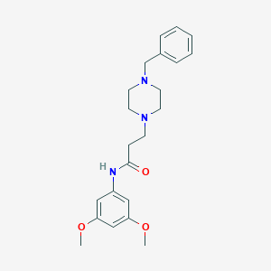 molecular formula C22H29N3O3 B367435 3-(4-benzyl-1-piperazinyl)-N-(3,5-dimethoxyphenyl)propanamide CAS No. 428829-39-4