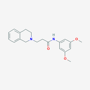 molecular formula C20H24N2O3 B367436 3-(3,4-dihydro-2(1H)-isoquinolinyl)-N-(3,5-dimethoxyphenyl)propanamide CAS No. 489397-77-5