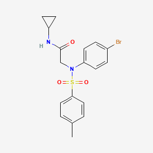 2-(4-bromo-N-(4-methylphenyl)sulfonylanilino)-N-cyclopropylacetamide