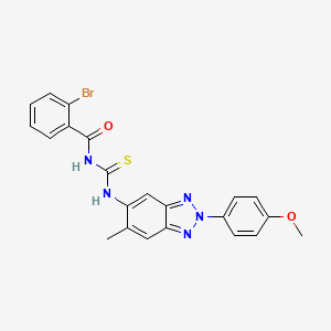 2-bromo-N-({[2-(4-methoxyphenyl)-6-methyl-2H-1,2,3-benzotriazol-5-yl]amino}carbonothioyl)benzamide