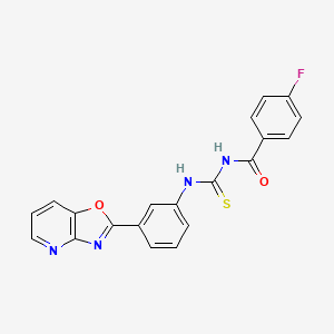 1-(4-FLUOROBENZOYL)-3-(3-{[1,3]OXAZOLO[4,5-B]PYRIDIN-2-YL}PHENYL)THIOUREA