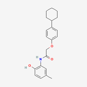 2-(4-cyclohexylphenoxy)-N-(2-hydroxy-5-methylphenyl)acetamide