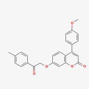 4-(4-methoxyphenyl)-7-[2-(4-methylphenyl)-2-oxoethoxy]-2H-chromen-2-one