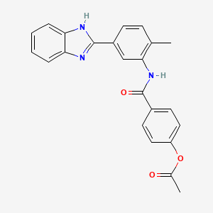 4-{[5-(1H-1,3-BENZODIAZOL-2-YL)-2-METHYLPHENYL]CARBAMOYL}PHENYL ACETATE