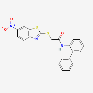 N-2-biphenylyl-2-[(6-nitro-1,3-benzothiazol-2-yl)thio]acetamide