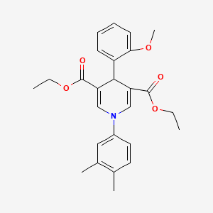 3,5-DIETHYL 1-(3,4-DIMETHYLPHENYL)-4-(2-METHOXYPHENYL)-1,4-DIHYDROPYRIDINE-3,5-DICARBOXYLATE