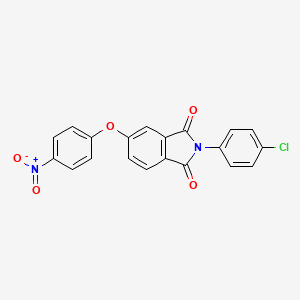 2-(4-CHLOROPHENYL)-5-(4-NITROPHENOXY)-2,3-DIHYDRO-1H-ISOINDOLE-1,3-DIONE