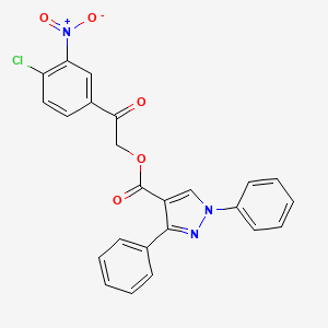 2-(4-chloro-3-nitrophenyl)-2-oxoethyl 1,3-diphenyl-1H-pyrazole-4-carboxylate