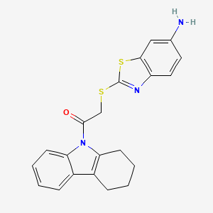 2-[(6-Amino-1,3-benzothiazol-2-YL)sulfanyl]-1-(2,3,4,9-tetrahydro-1H-carbazol-9-YL)ethan-1-one