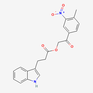 2-(4-methyl-3-nitrophenyl)-2-oxoethyl 3-(1H-indol-3-yl)propanoate