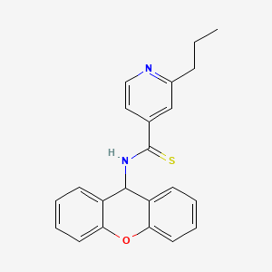 2-Propyl-N~4~-(9H-xanthen-9-YL)-4-pyridinecarbothioamide