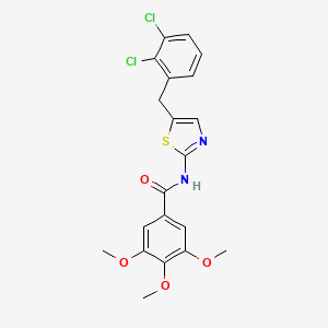 molecular formula C20H18Cl2N2O4S B3674701 N-[5-(2,3-dichlorobenzyl)-1,3-thiazol-2-yl]-3,4,5-trimethoxybenzamide 