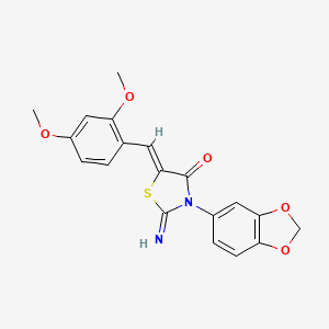 3-(1,3-benzodioxol-5-yl)-5-(2,4-dimethoxybenzylidene)-2-imino-1,3-thiazolidin-4-one