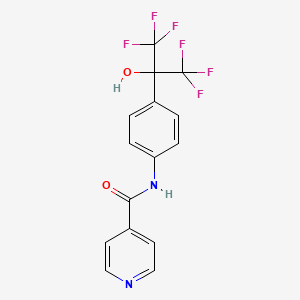 N-[4-(1,1,1,3,3,3-hexafluoro-2-hydroxypropan-2-yl)phenyl]pyridine-4-carboxamide