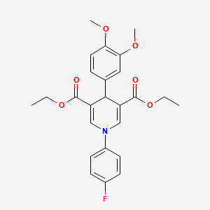 3,5-DIETHYL 4-(3,4-DIMETHOXYPHENYL)-1-(4-FLUOROPHENYL)-1,4-DIHYDROPYRIDINE-3,5-DICARBOXYLATE