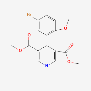 3,5-DIMETHYL 4-(5-BROMO-2-METHOXYPHENYL)-1-METHYL-1,4-DIHYDROPYRIDINE-3,5-DICARBOXYLATE