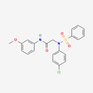 N~2~-(4-chlorophenyl)-N~1~-(3-methoxyphenyl)-N~2~-(phenylsulfonyl)glycinamide