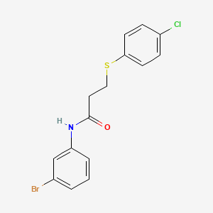 N-(3-bromophenyl)-3-[(4-chlorophenyl)sulfanyl]propanamide