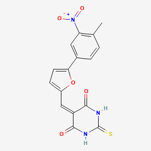 5-{[5-(4-methyl-3-nitrophenyl)furan-2-yl]methylidene}-2-thioxodihydropyrimidine-4,6(1H,5H)-dione