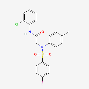 N-(2-chlorophenyl)-2-(N-(4-fluorophenyl)sulfonyl-4-methylanilino)acetamide