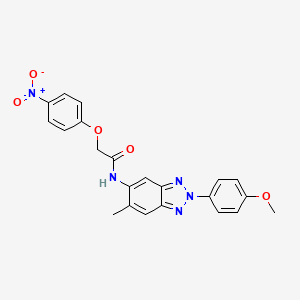 N-[2-(4-methoxyphenyl)-6-methyl-2H-1,2,3-benzotriazol-5-yl]-2-(4-nitrophenoxy)acetamide