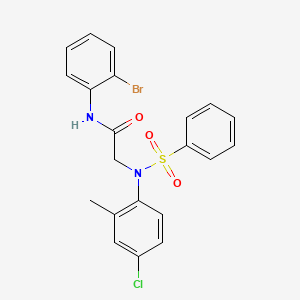 N~1~-(2-bromophenyl)-N~2~-(4-chloro-2-methylphenyl)-N~2~-(phenylsulfonyl)glycinamide