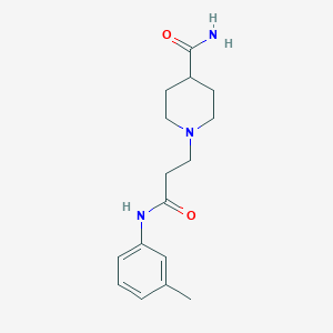molecular formula C16H23N3O2 B367484 1-[3-Oxo-3-(3-toluidino)propyl]-4-piperidinecarboxamide CAS No. 488811-30-9
