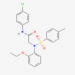 N~1~-(4-chlorophenyl)-N~2~-(2-ethoxyphenyl)-N~2~-[(4-methylphenyl)sulfonyl]glycinamide