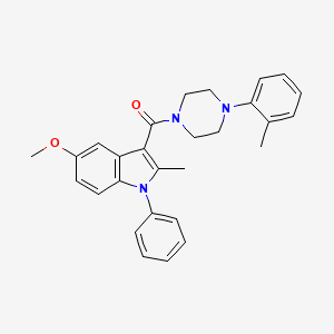 5-methoxy-2-methyl-3-{[4-(2-methylphenyl)-1-piperazinyl]carbonyl}-1-phenyl-1H-indole