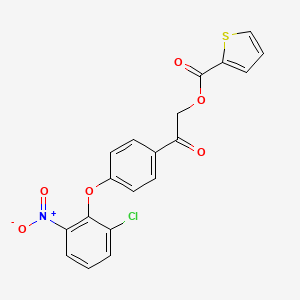 2-[4-(2-chloro-6-nitrophenoxy)phenyl]-2-oxoethyl 2-thiophenecarboxylate