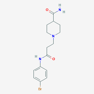 molecular formula C15H20BrN3O2 B367494 1-[3-(4-Bromoanilino)-3-oxopropyl]-4-piperidinecarboxamide CAS No. 356078-39-2