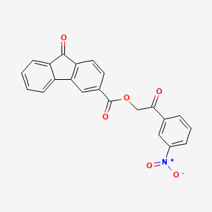 2-(3-nitrophenyl)-2-oxoethyl 9-oxo-9H-fluorene-3-carboxylate